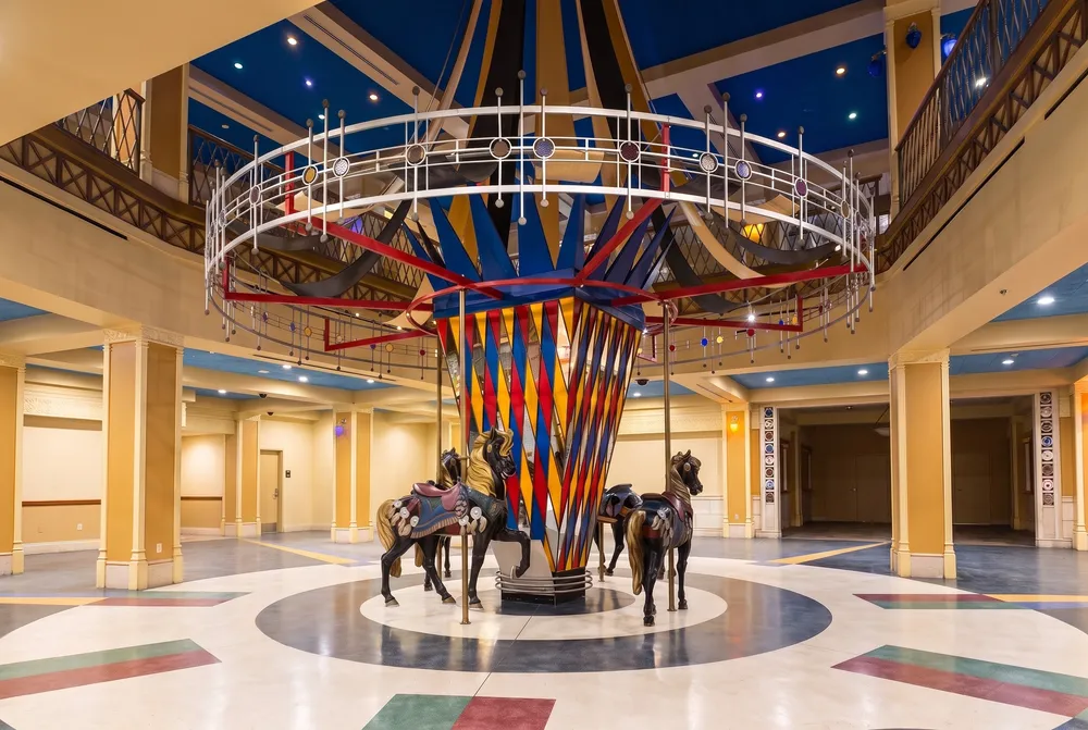 Carousel column in the Western Fair atrium