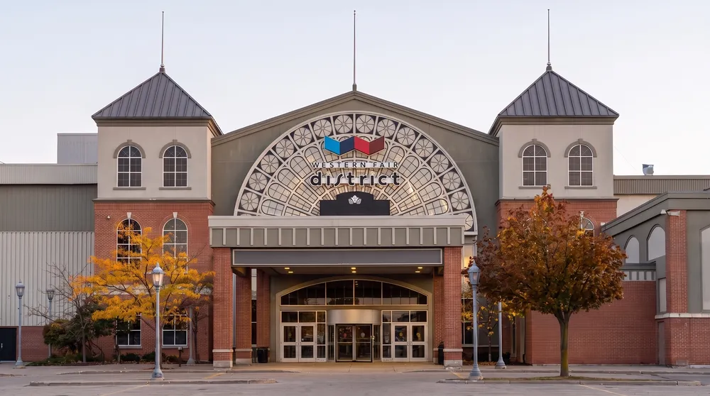 Fanlight entrance of the Western Fair main building